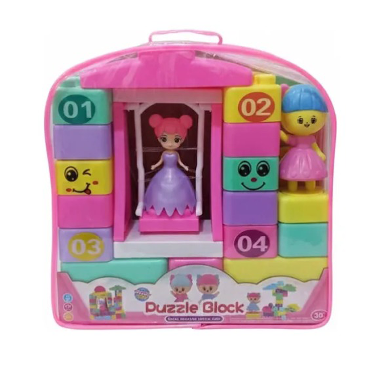 Blocks Set With 2 Dolls